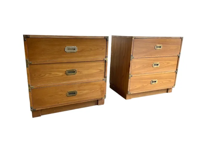 1960s Vintage Dixie Campaign Oversized Nightstands- a Pair