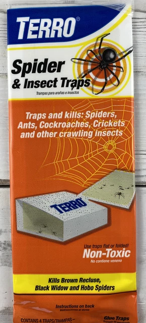 8 Terro Spider & Insect Trap Non-Toxic Glue Traps ~ New (2 Packs of 4)