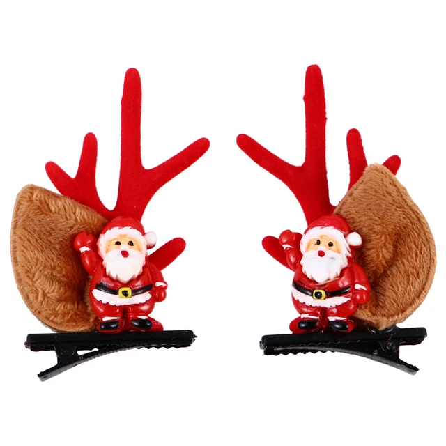 Tessuto corna fermacapelli bambino decorazione per capelli natalizia decorazioni natalizie