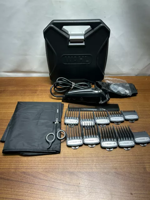 WAHL PRECISION MC2 Black Adjustable Electric Hair Clippers w Case ...