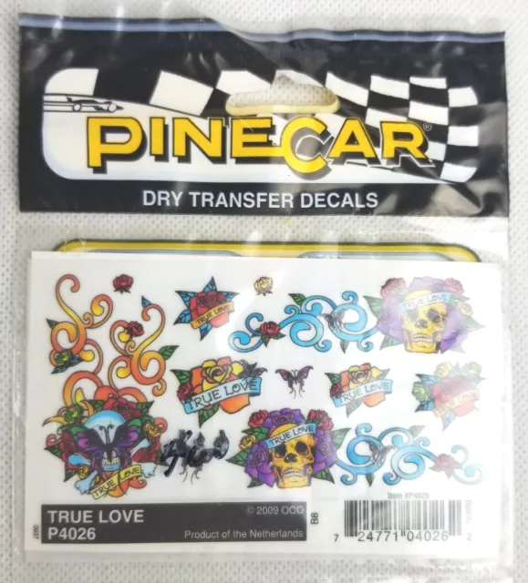 NEW SEALED PineCar P4026 TRUE LOVE Dry Transfer Decals Pinewood Derby CUB SCOUTS