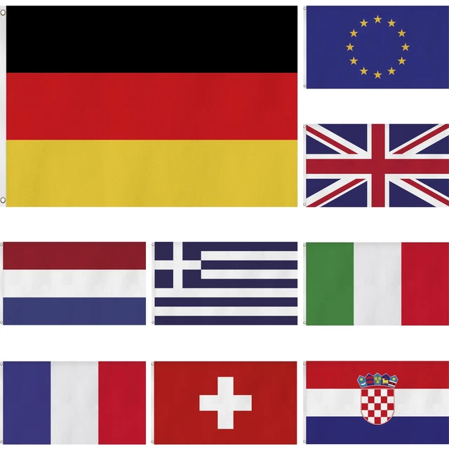 Europa Flagge Aus Polyester – 150x250 Cm, Mit Messingösen, Wetterfest & UV-beständig