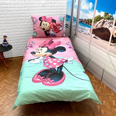 Bing Bing Coniglio Marrone Set Letto Singolo Copripiumino 140x200cm,Federa Biancheria 