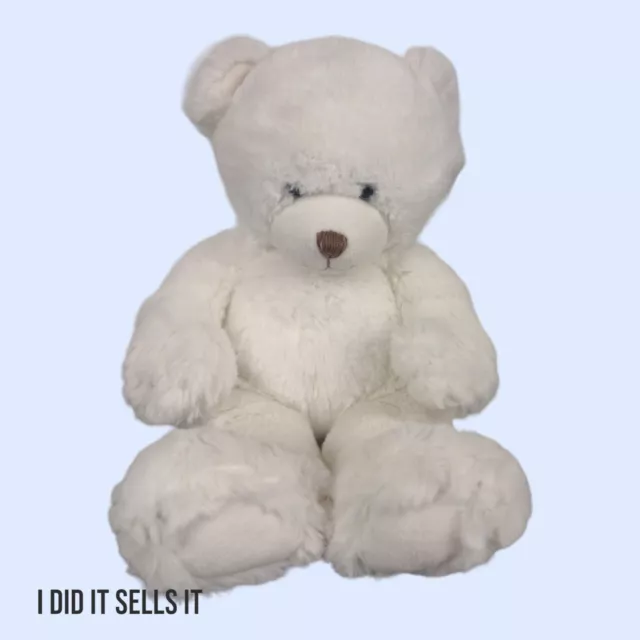 First Main White Teddy Bear  Plush 11" Stuffed Animal Toy Soft