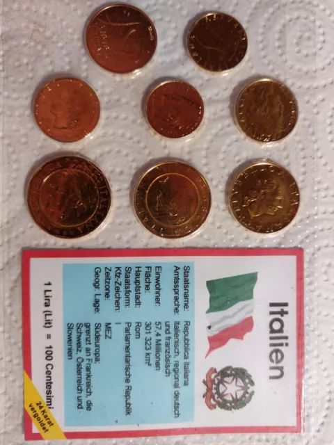 Italien Euro Satz Vergoldet 1998