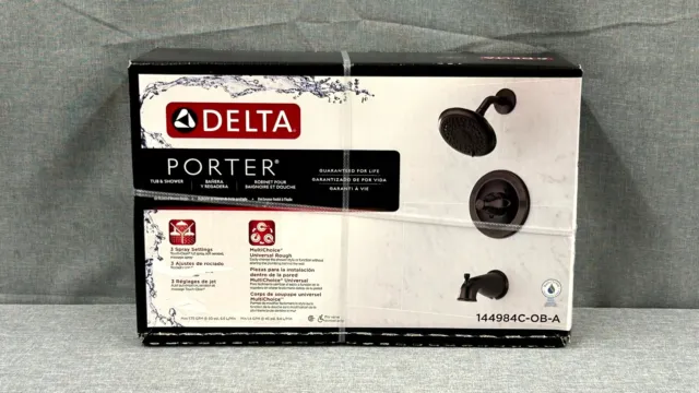 Delta Porter Tub & Shower 144984C-OB-A  3 Spray Settings Oil Rubbed Bronze