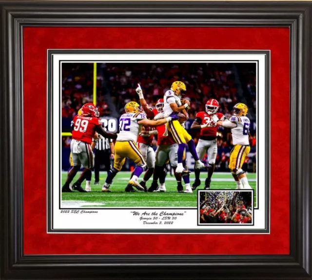 Georgia Bulldogs Football 2022 Sec We Are The Champions Vs Lsu Print Framed