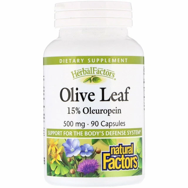 OLIVE LEAF EXTRACT 500mg 90 Capsules AntiBacterial AntiFungal Thrush