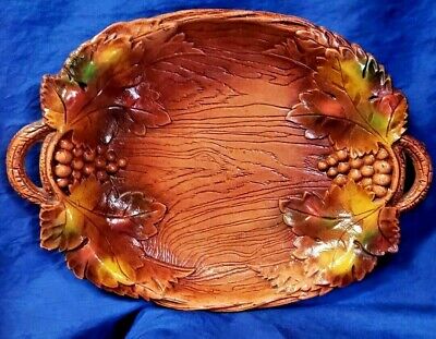 Vintage Burwood Grapes & Leaves Serving Dish Tray Multi Products Inc.