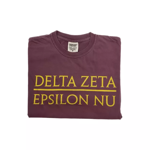 Delta Zeta Sorority Long Sleeve T Shirt - Comfort Colors Epsilon Nu - Men's M