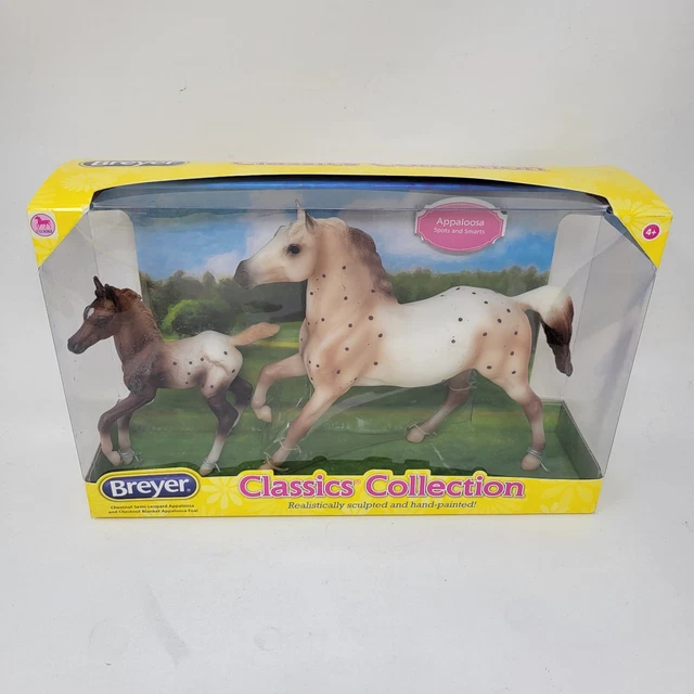 BREYER 62041 CLASSIC 1:12 SCALE CHESTNUT SEMI-LEOPARD APPALOOSA & FOAL NIB h12