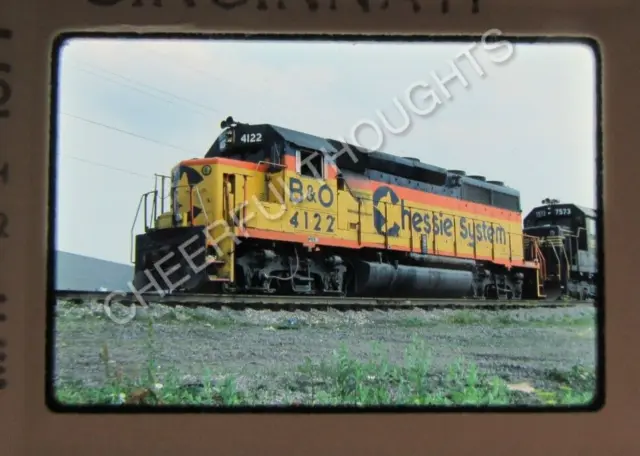 Original  '77 Kodachrome Slide B&O Baltimore Ohio CS 4122 GP40-2 Cincy    37Q59