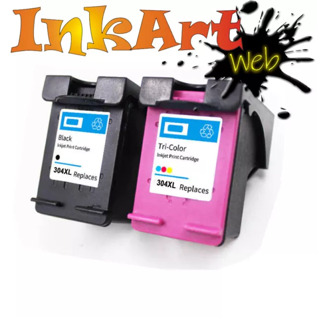 KIT 2 CARTUCCE compatibili HP 304XL nero + colore RIGENERATE