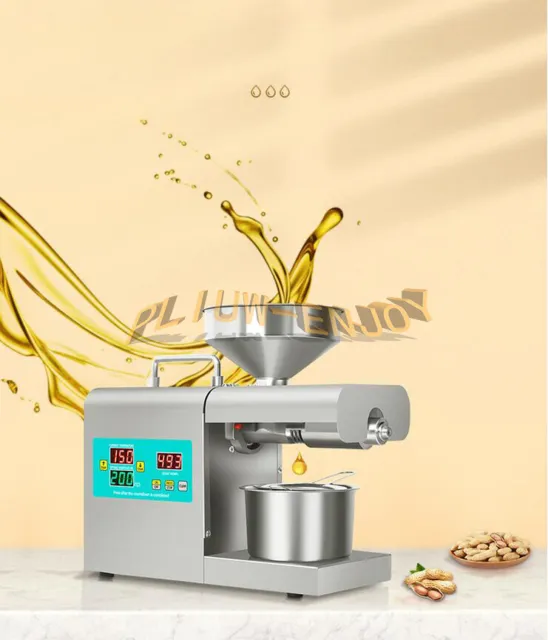 820W Automatic Oil Press Machine Peanut Cold Hot Seed Oil Extractor TEMP Control