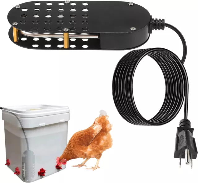 Chicken Water Heater 250W Thermostatic Control Waterer Deicer For Winter Poultry