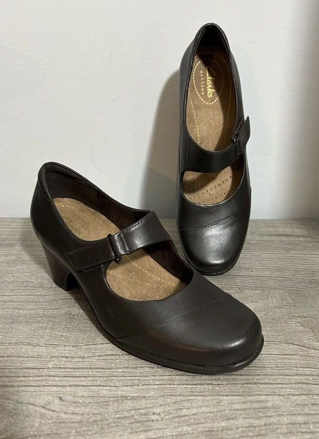 CLARKS WOMEN S ROSALYN Wren Pump Black Leather Size 6.5 XfPe US 4.5 UK 36.99 PicClick UK