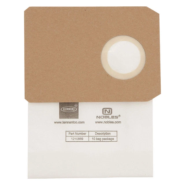 NOBLES 1210869 Paper Filter Dust Bag,PK10