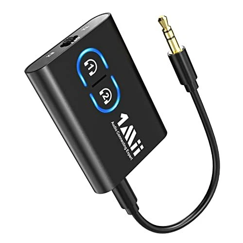 [2023] 1Mii Transmetteur Récepteur Bluetooth 5.3 pour TV Casque sans Fil, Double