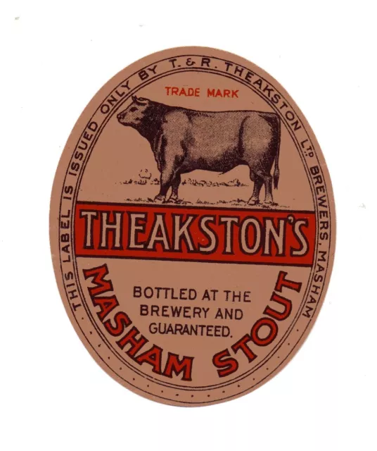 Old Brewery Beer Label - Uk -  Theakston - Masham Stout