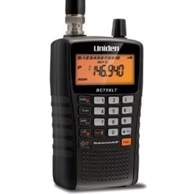 Uniden Bearcat UBC 75 XLT Handheld Radio Scanner Receiver 300 Channels Airband