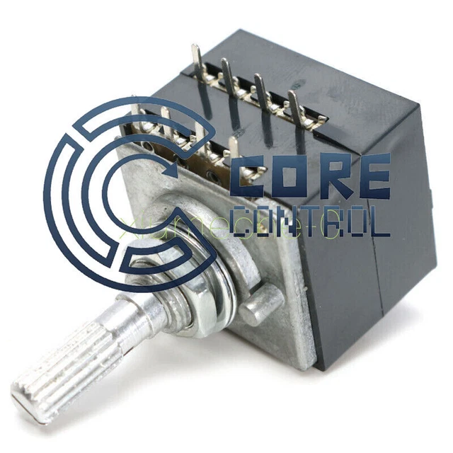 250K Log Audio Potentiometer - Stereo Volume Control Pot With Loudness (S-Type)