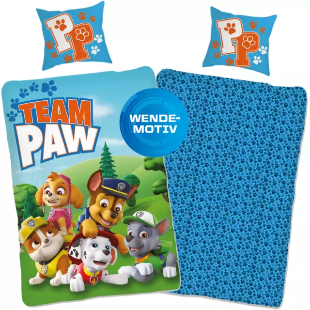 Paw Patrol Bettwäsche 135x200 80x80 Baumwolle Kinderbettwäsche Mädchen Jungen