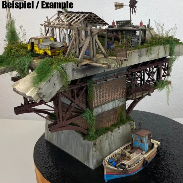 Brücke Holzbausatz 1:35 - Laser Cut Gebäude für Diorama & Modellbau Miniaturen