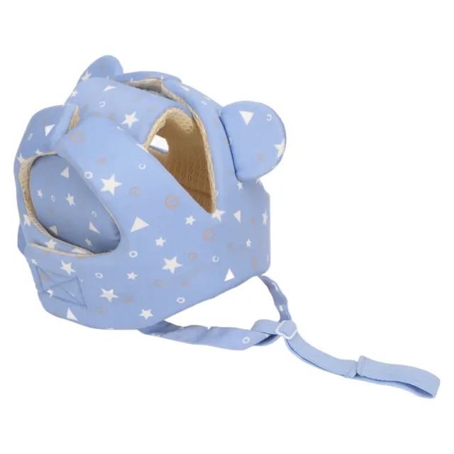 (Blue)Baby Safety Helmet Baby Head Protector Cotton Toddler Protective Hat