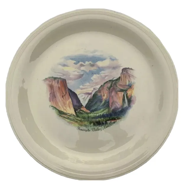 1939 Yosemite Valley, California Plate Platter, Edwin M. Knowles, Vintage