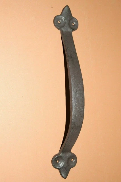 Large Colonial Carriage Door Pull 15 1/2 inch Hand-Forged Steel - HW-39 5