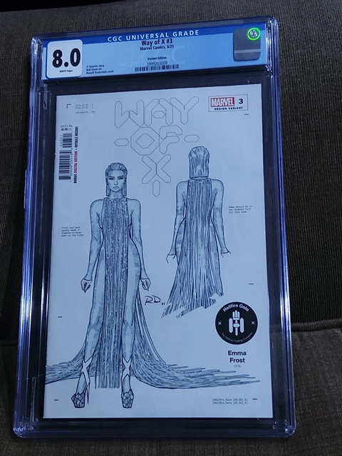 Way of X #3 - 1:50 Design Variant - Dauterman - Emma Frost - Marvel 2021 CGC 8.0
