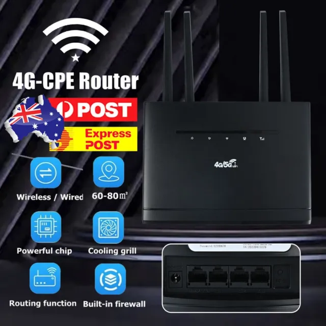 300Mbps LTE Modem Router WiFi Unlocked SIM Card Slot Wireless Internet Router AU