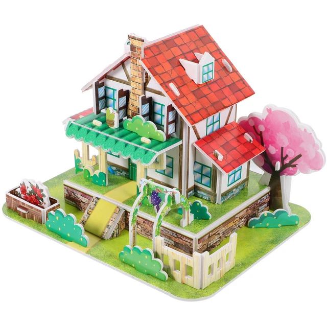 CRAFTS FOR 3 Year Olds Cabin Display Model 3D Puzzle House Child £8.19