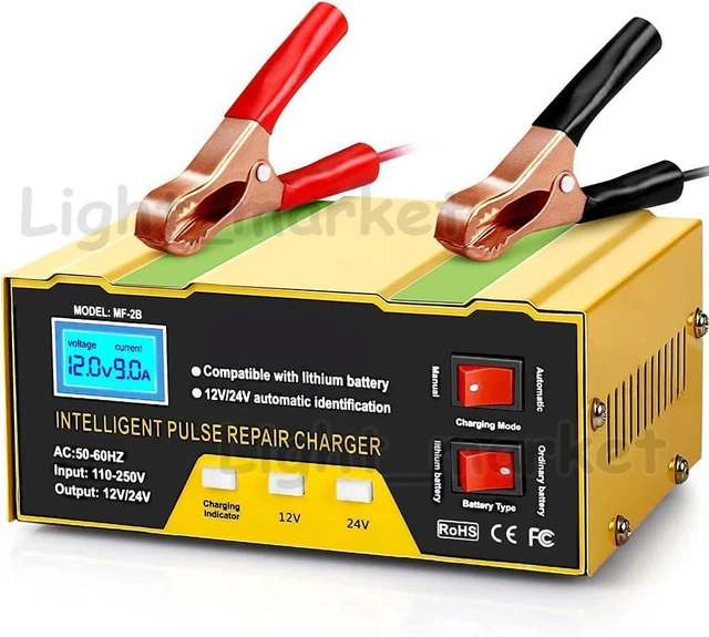 CAR BATTERY CHARGER Heavy Duty 12V/24V Smart Automatic Intelligent