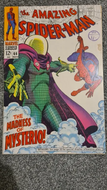 Amazing Spider-Man 66 1968 Stan Lee John Romita Don Heck Mysterio Vg Condition