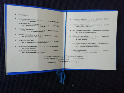 PROGRAMME SALLE DES Fêtes du grand palais 24 oct 1925 - Expo Art Déco