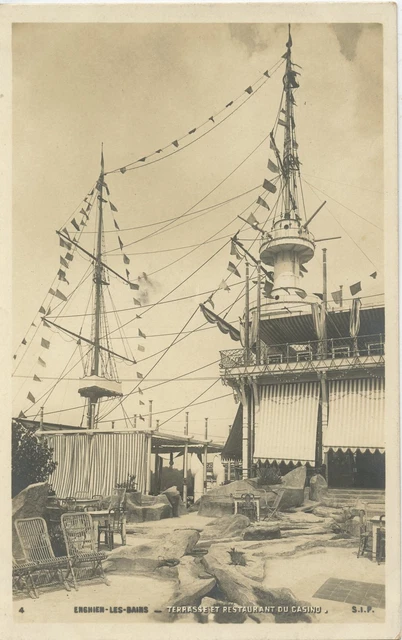 Postcard / Carte Postale / Enghein Les Bains Terrasse Et Restaurant Du Casino