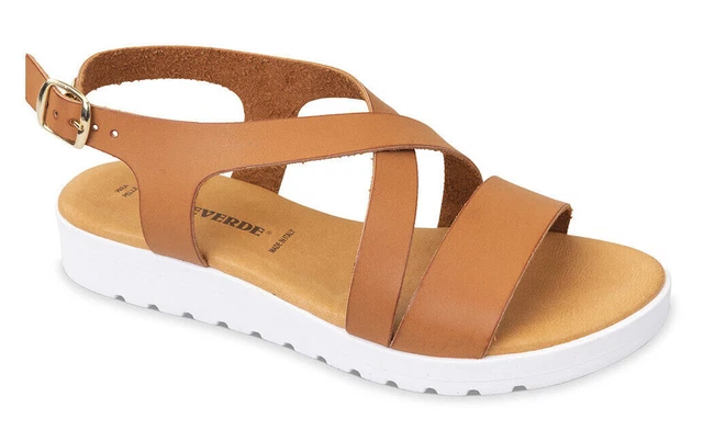 Valleverde 24101 Sandali Scarpe Donna Fibbia Cinturino Alla Caviglia Pelle Cuoio