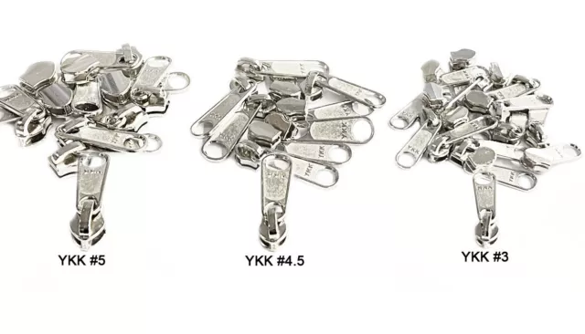 YKK LONG PULL Zipper Heads- 4.5mm loose sliders/pulls choose amount and  colors $7.00 - PicClick