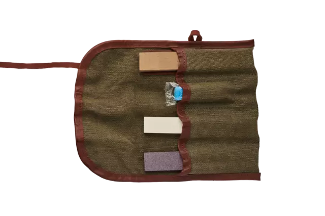 Sharpening Kit 2 stones 240 & 800 and leather strop & Compound nylon case