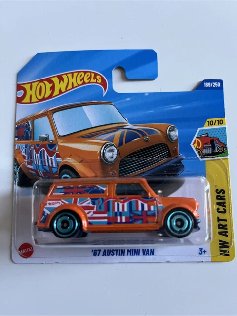 Miniature Hot Wheels 1/64 – Austin Mini Van 1967 – Série HW Art Cars 2025 – Neuf