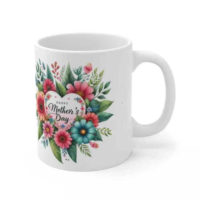 Coffee Cup Mother's Day Tea Floral Design Ceramic Mug 11oz New