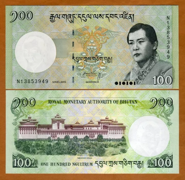 Bhutan,  100 Ngultum, 2015, P-32d, UNC