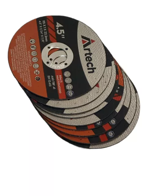 10 Pack Cut Off Wheels 4-1/2" Metal & Stainless Steel Angle Grinder Cutting Disc