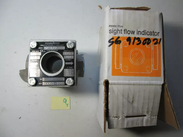 New In Box Penberthy Glass Sight Flow Indicator 80003-920 Sf 1/2 (698)