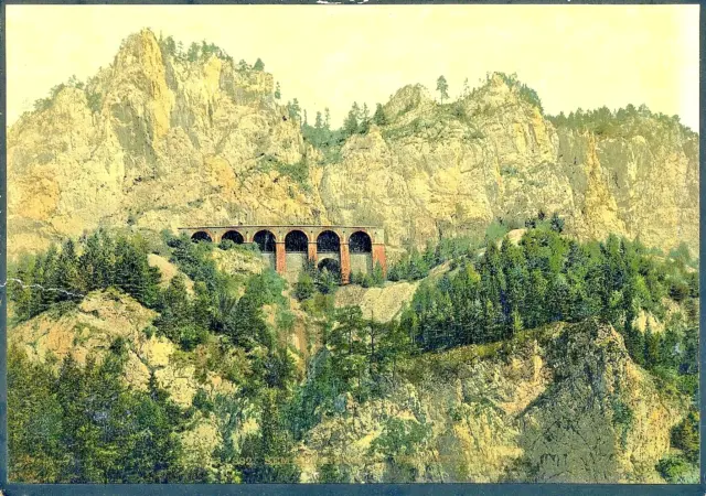 Original Eisenbahn Foto - Semmering Weinzettelwand, auf Karton