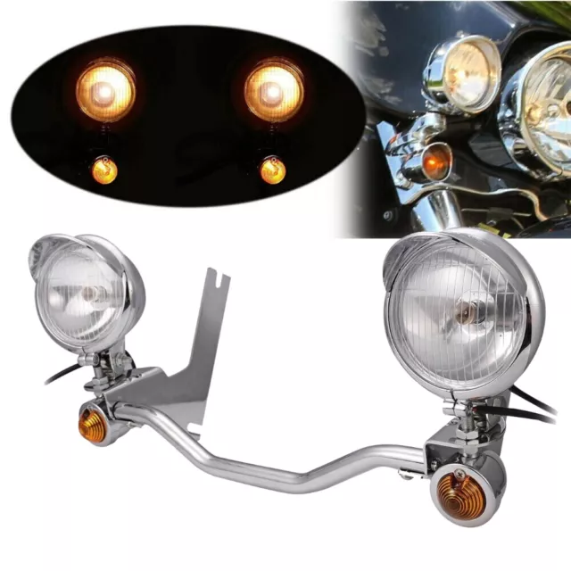 Passing Driving Spot Lamp Turn Signal Light For Harley Touring Road King 1994-13