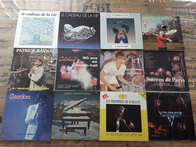 Gros lot de 36 vinyles divers 33 tours 33T LP variété 9.350kg