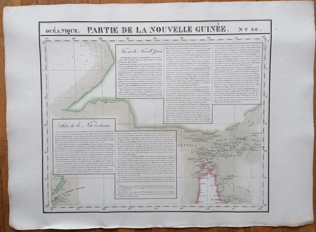 Pacific Large Original Map Australia New Guinea by Vandermaelen - 1827