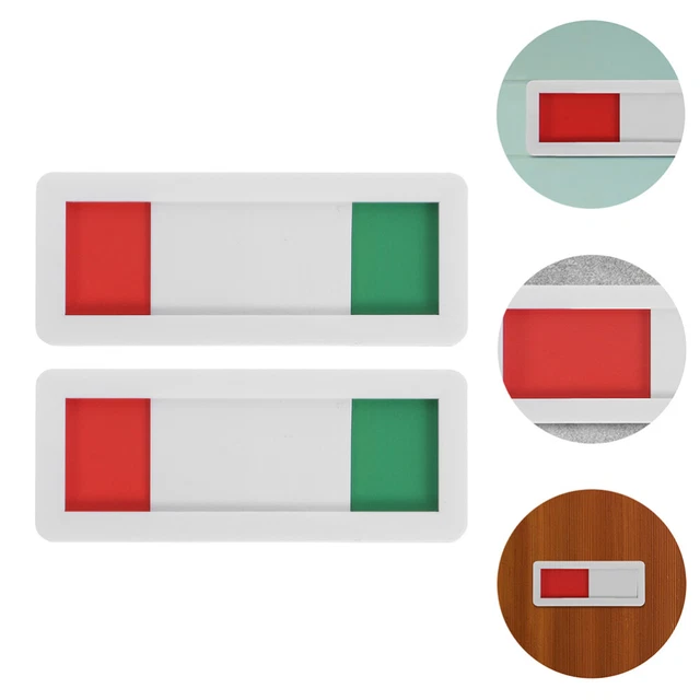 HONMEET Schiebe-Sichtschutzschild Für Toilette - Belegt/Frei Anzeige Für Türen